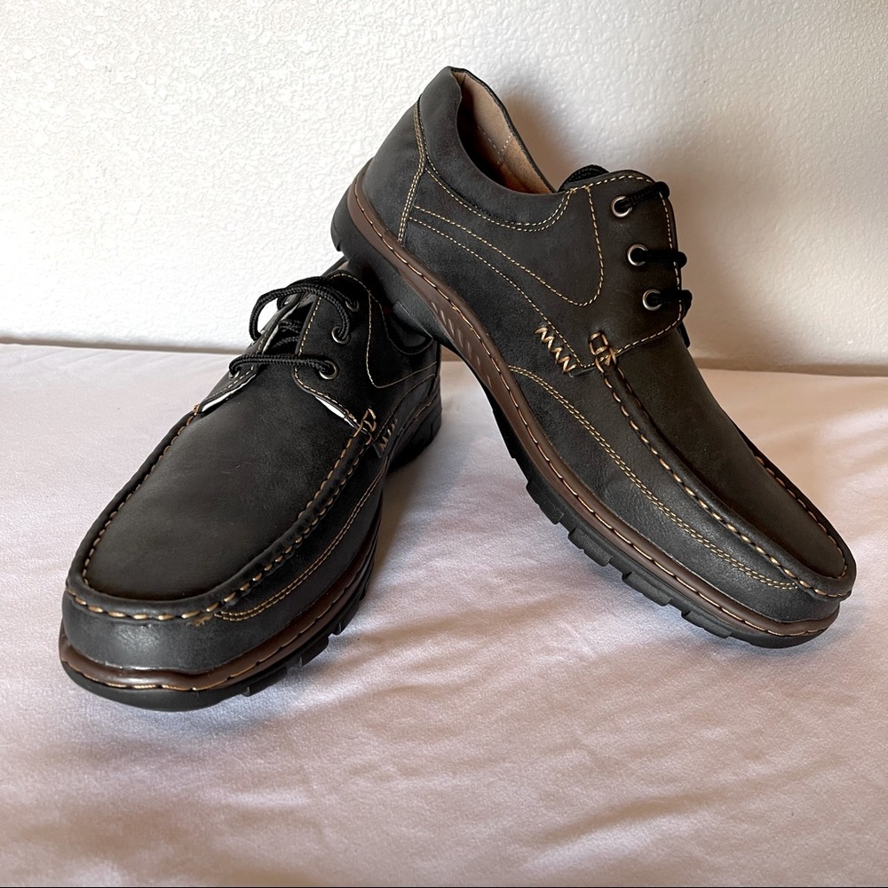 Mens Black Casual Comfort Lace-up Oxford Shoes by Jaxson